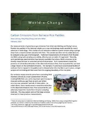 Thumbnail for "Carbon Emissions from Balinese Rice Paddies"